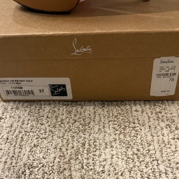 Christian Louboutin Nude Platform Heels - Picture 5 of 6